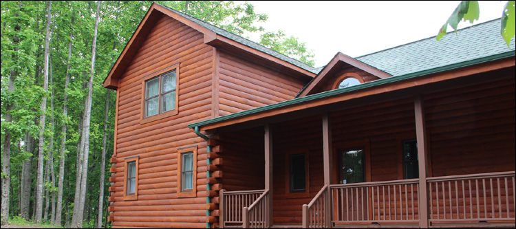 Log Home Staining in Lake County, Ohio